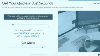 Oscar get your quote in just seconds ppt infographic template skills