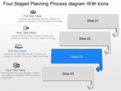 Ot four staged planning process diagram with icons powerpoint template slide