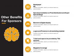 Other benefits for sponsors powerpoint slide graphics