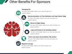 Other Benefits For Sponsors Ppt Slide Design