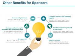 Other benefits for sponsors ppt slide show