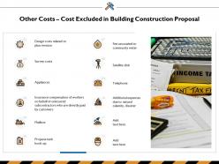 Other costs cost excluded in building construction proposal ppt powerpoint presentation icon