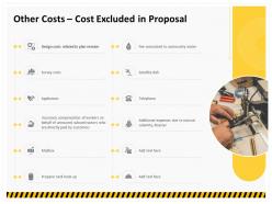 Other costs cost excluded in proposal ppt templates