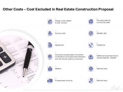 Other Costs Cost Excluded In Real Estate Construction Proposal Ppt Powerpoint Presentation Topics