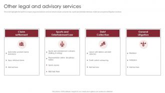 Other Legal And Advisory Services Global Legal Services Company Profile