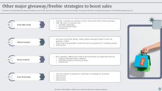 Other Major Giveaway Freebie Strategies To Boost Effective Sales Techniques To Boost Business MKT SS V