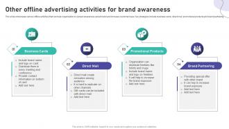 Other Offline Advertising Activities For Brand Awareness Brand Marketing And Promotion Strategy