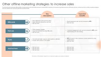 Other Offline Marketing Strategies To Increase Complete Introduction To Business Marketing MKT SS V