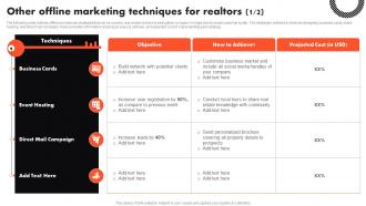 Other Offline Marketing Techniques For Realtors 1 2 Complete Guide To Real Estate Marketing MKT SS V