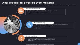 Other Strategies For Corporate Comprehensive Guide For Corporate Event Strategy