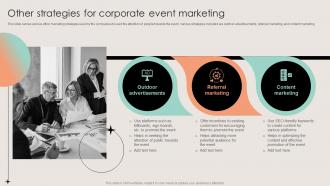 Other Strategies For Corporate Event Marketing Business Event Planning And Management
