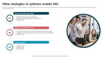 Other Strategies To Optimize Mobile Seo Best Seo Strategies To Make Website Mobile Friendly