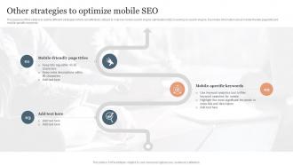 Other Strategies To Optimize Mobile SEO Services To Reduce Mobile Application