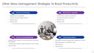 Other Stress Management Strategies To Boost Productivity Organizational Change And Stress