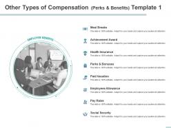 Other types of compensation perks and benefits allowance powerpoint presentation master slide