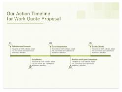 Our action timeline for work quote proposal ppt powerpoint presentation slides example introduction