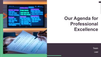 Our Agenda For Professional Excellence PPT Graphics AT