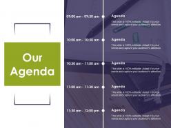 Our agenda strategy planning ppt professional outfit
