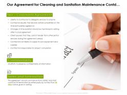 Our agreement for cleaning and sanitation maintenance contd ppt powerpoint presentation