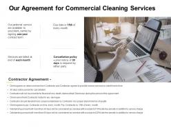 Our agreement for commercial cleaning services ppt powerpoint presentation gallery