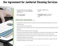 Our agreement for janitorial cleaning services ppt powerpoint presentation show picture