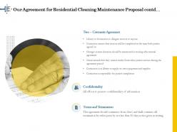 Our agreement for residential cleaning maintenance proposal r313 ppt example file