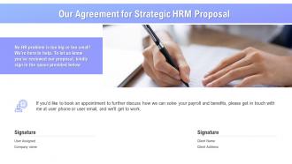 Our agreement for strategic hrm proposal ppt powerpoint presentation inspiration