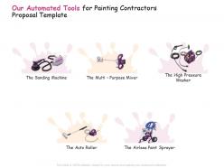 Our automated tools for painting contractors proposal template ppt powerpoint presentation ideas