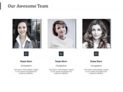 Our awesome team introduction f304 ppt powerpoint presentation slides mockup