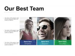 Our best team ppt visual aids background images