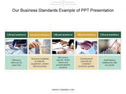 Our business standards example of ppt presentation