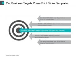 Our business targets powerpoint slides templates