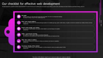 Our Checklist For Effective Web Development Web Designing And Development
