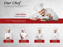 Our chef ppt powerpoint presentation visual aids infographic template
