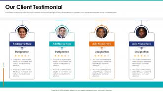 Our Client Testimonial Company Pitch Deck Ppt Powerpoint Presentation Portfolio Picture