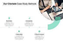 Our Clientele Case Study Methods Ppt Powerpoint Presentation Icon Summary