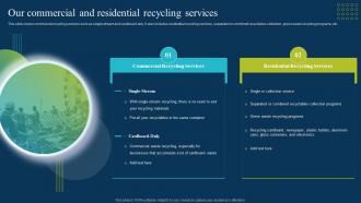 Our Commercial And Residential Recycling Services Ppt Powerpoint Presentation Layouts Layout