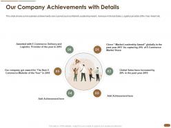 Our company achievements with details commerce market sales ppt infographics graphic images