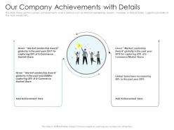 Our company achievements with details pitch deck raise debt ipo banking institutions ppt guidelines