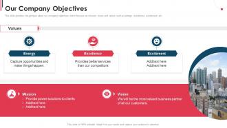 Our Company Objectives Organization Pitch Deck Ppt Powerpoint Presentation File Ideas