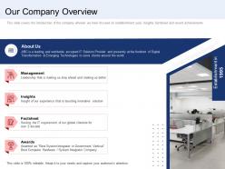 Our company overview ppt powerpoint presentation gallery portrait