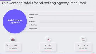 Our contact details for advertising agency modern marketing agency
