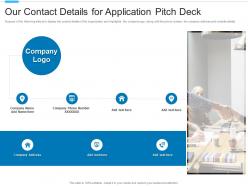 Our Contact Details For Application Pitch Deck Application Investor Funding Elevator