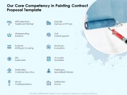 Our Core Competency In Painting Contract Proposal Template Ppt Microsoft