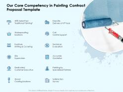 Our core competency in painting contract proposal template ppt microsoft