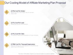 Our costing model of affiliate marketing plan proposal ppt powerpoint presentation styles mockup