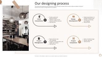 Our Designing Process Home Furnishing Company Profile Ppt Styles Background Images