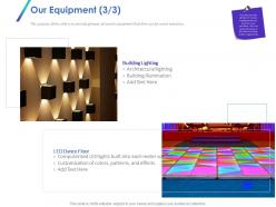 Our equipment illumination ppt powerpoint presentation introduction