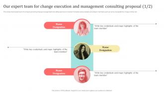 Our Expert Team For Change Execution And Management Consulting Proposal Pre-designed Colorful