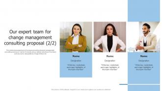 Our Expert Team For Change Management Consulting Proposal Ppt Formats